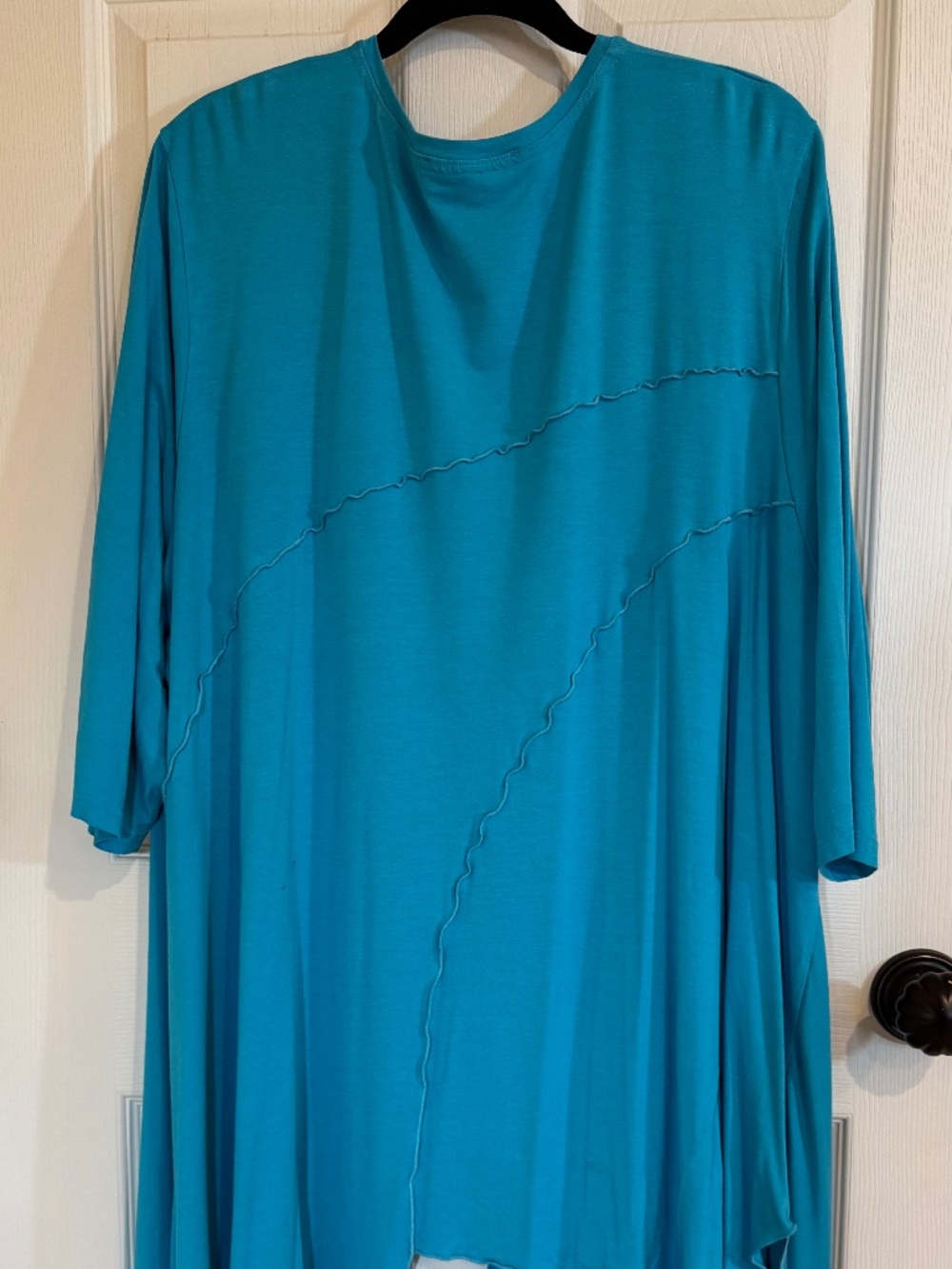 Asymmetrical Stunning Turquoise Tunic by German Designer Difera  L - 3X